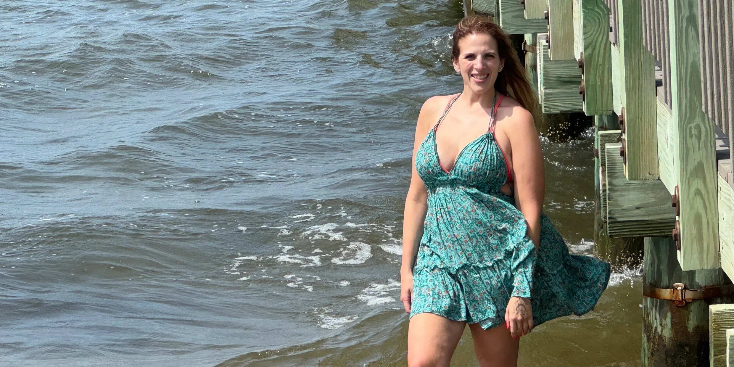 Megan Dupuis at the beach